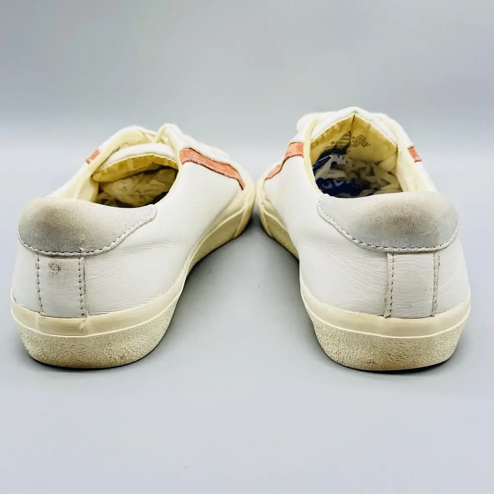 Madewell Shoes Womens 8.5 White Leather Sidewalk Low Top Lace Up Court Sneakers